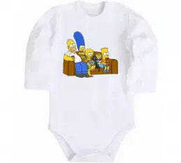 Детский боди Simpsons family Белый фото
