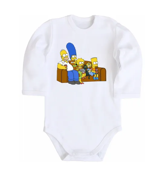 Дитячий бодік Simpsons family Білий фото