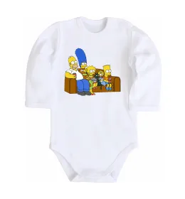 Детский боди Simpsons family Белый фото