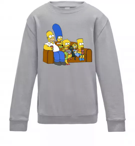 Дитячий світшот Simpsons family Сірий меланж фото
