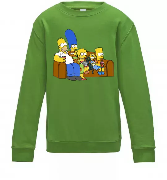 Дитячий світшот Simpsons family Лаймовий фото
