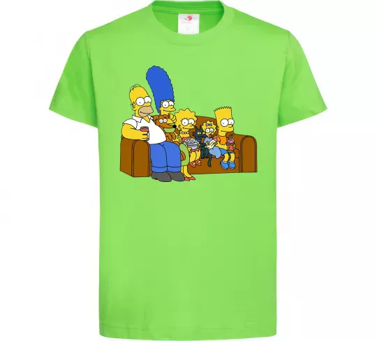 Детская футболка Simpsons family Лаймовый фото