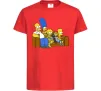 Детская футболка Simpsons family Красный фото