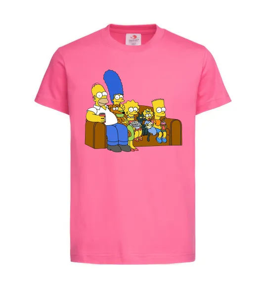Детская футболка Simpsons family Ярко-розовый фото