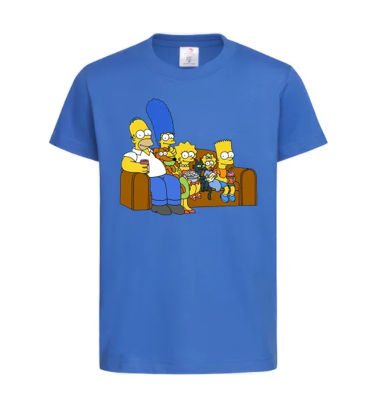 Детская футболка Simpsons family Ярко-синий фото
