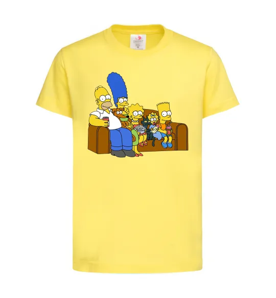 Детская футболка Simpsons family Лимонный фото
