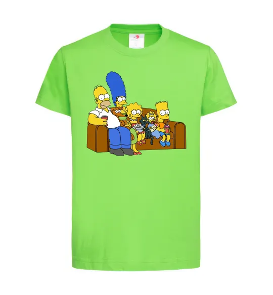 Детская футболка Simpsons family Лаймовый фото