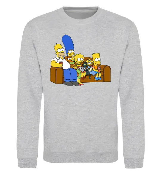 Світшот Simpsons family Сірий меланж фото
