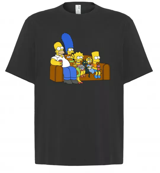 Футболка Оверсайз Simpsons family Чорний фото
