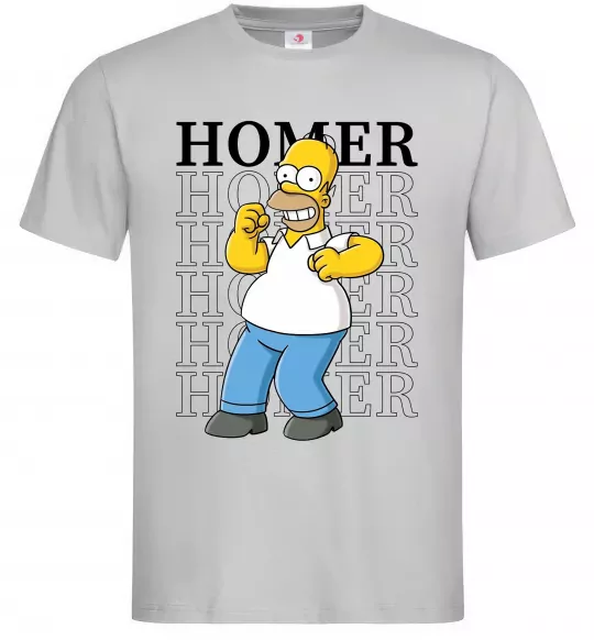 Чоловіча футболка The Simpsons Homer Сірий фото