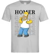 Чоловіча футболка The Simpsons Homer Сірий фото