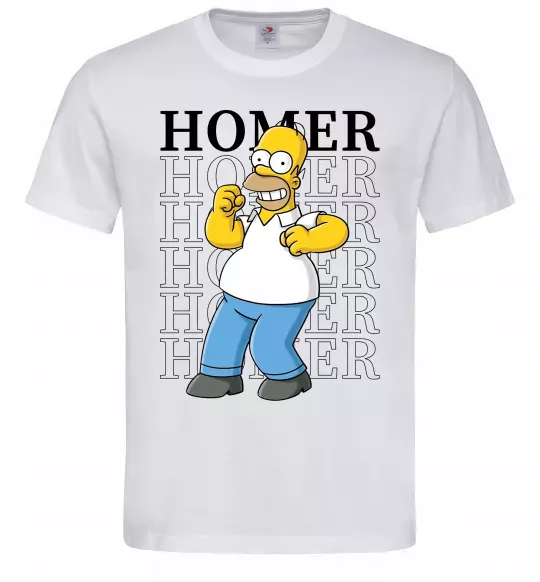 Чоловіча футболка The Simpsons Homer Білий фото