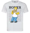 Чоловіча футболка The Simpsons Homer Білий фото