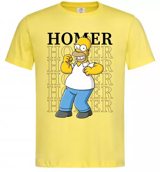 Чоловіча футболка The Simpsons Homer Лимонний фото