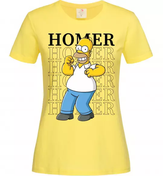 Женская футболка The Simpsons Homer Лимонный фото