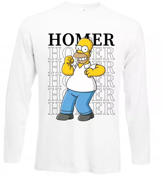 Лонгслив The Simpsons Homer Белый фото