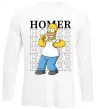 Лонгслив The Simpsons Homer Белый фото