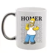Чашка з кольоровою ручкою The Simpsons Homer Срібло фото
