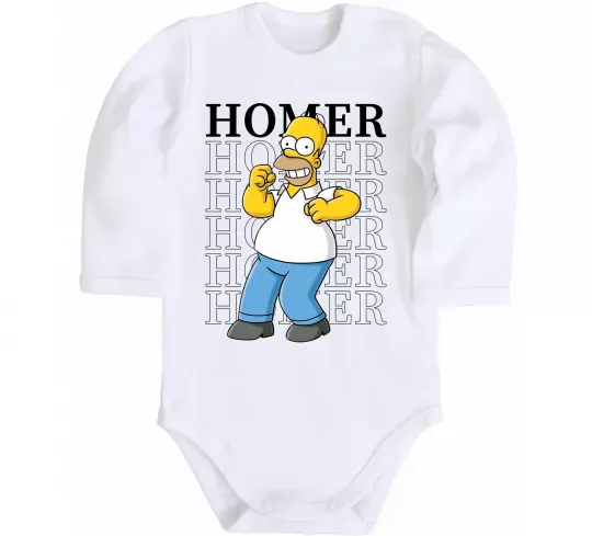 Детский боди The Simpsons Homer Белый фото