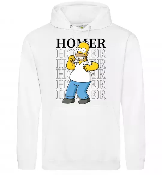 Женская толстовка (худи) The Simpsons Homer Белый фото