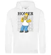 Женская толстовка (худи) The Simpsons Homer Белый фото