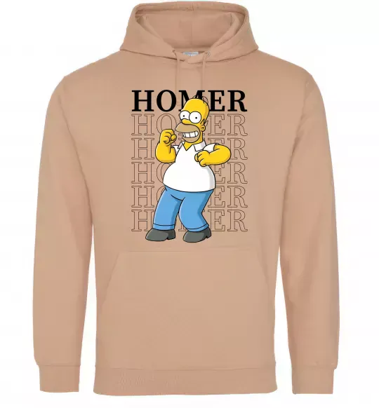 Женская толстовка (худи) The Simpsons Homer Песочный фото