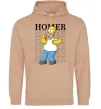 Женская толстовка (худи) The Simpsons Homer Песочный фото