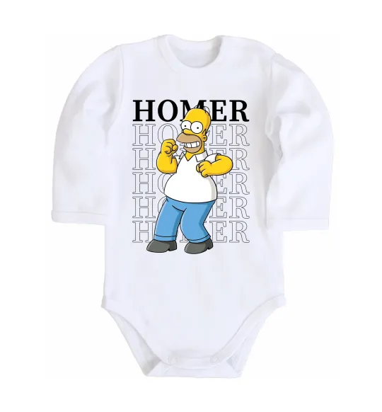 Детский боди The Simpsons Homer Белый фото