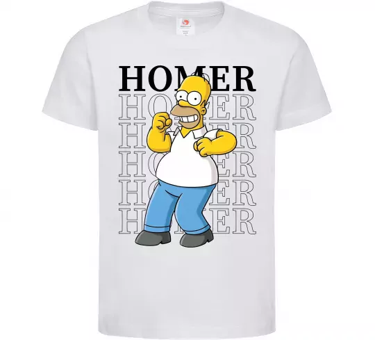 Детская футболка The Simpsons Homer Белый фото