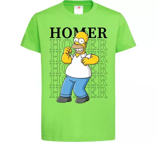 Детская футболка The Simpsons Homer Лаймовый фото