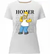 Женская премиум футболка The Simpsons Homer Белый фото