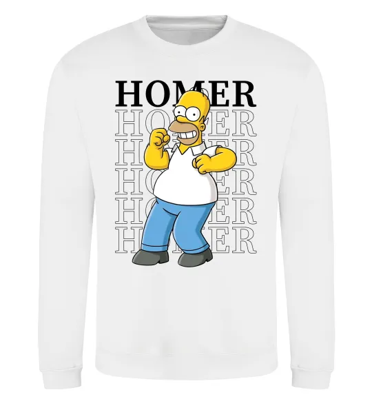 Світшот The Simpsons Homer Білий фото