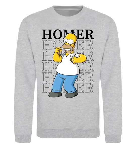 Світшот The Simpsons Homer Сірий меланж фото