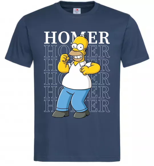 Чоловіча футболка The Simpsons Homer Темно-синій фото