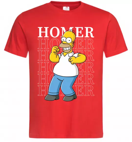 Чоловіча футболка The Simpsons Homer Червоний фото