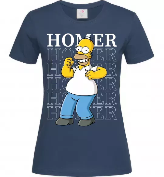 Женская футболка The Simpsons Homer Темно-синий фото