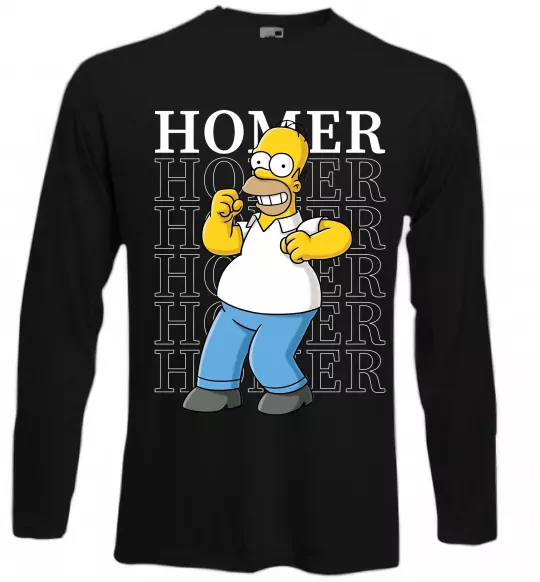 Лонгслив The Simpsons Homer Черный фото
