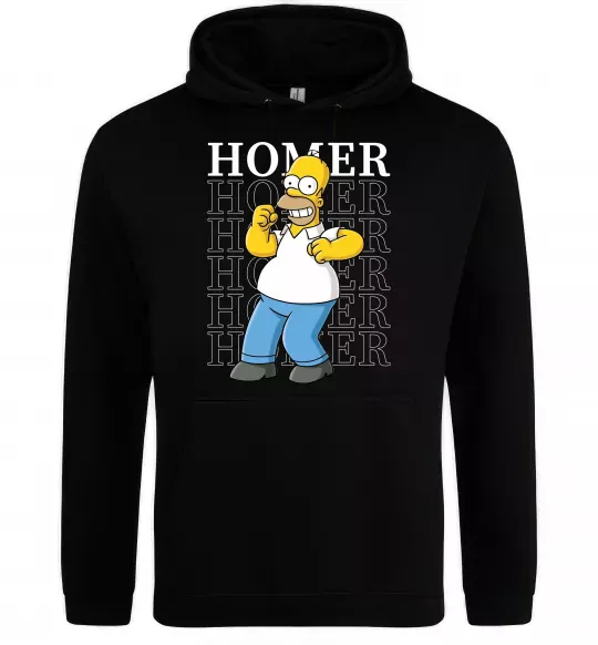 Мужская толстовка (худи) The Simpsons Homer Черный фото