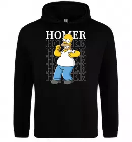 Женская толстовка (худи) The Simpsons Homer Черный фото