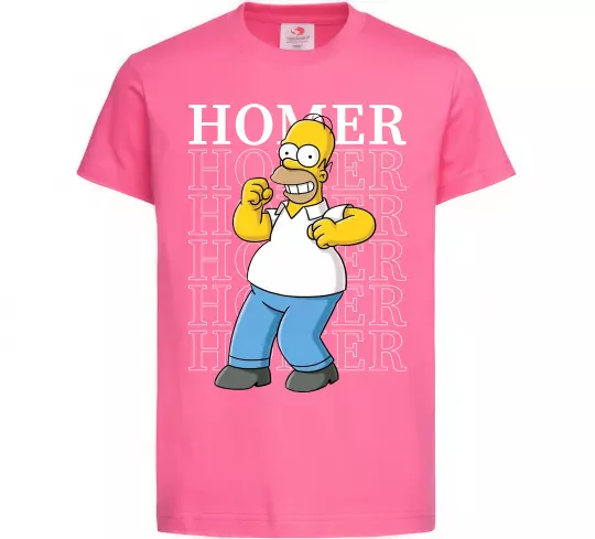 Детская футболка The Simpsons Homer Ярко-розовый фото