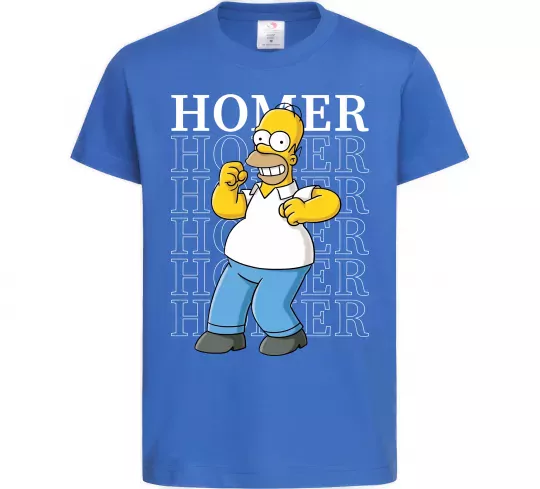 Детская футболка The Simpsons Homer Ярко-синий фото