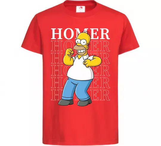 Детская футболка The Simpsons Homer Красный фото