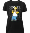 Женская премиум футболка The Simpsons Homer Черный фото