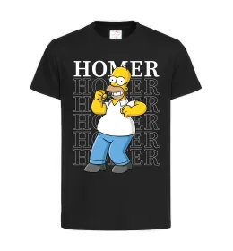 Детская футболка The Simpsons Homer Черный фото