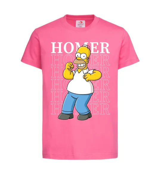 Детская футболка The Simpsons Homer Ярко-розовый фото