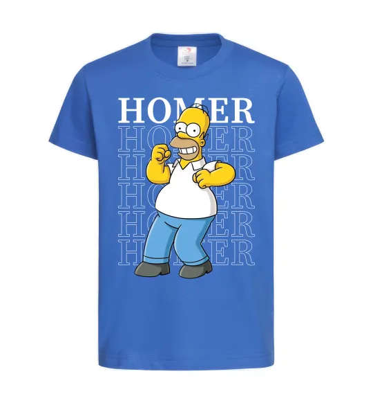 Детская футболка The Simpsons Homer Ярко-синий фото