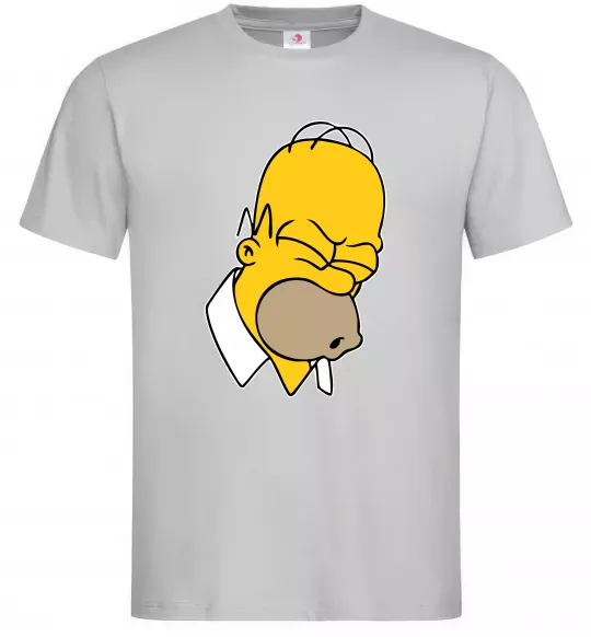 Чоловіча футболка Гомер Сімпсон Doh Сірий фото