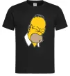 Чоловіча футболка Гомер Сімпсон Doh Чорний фото