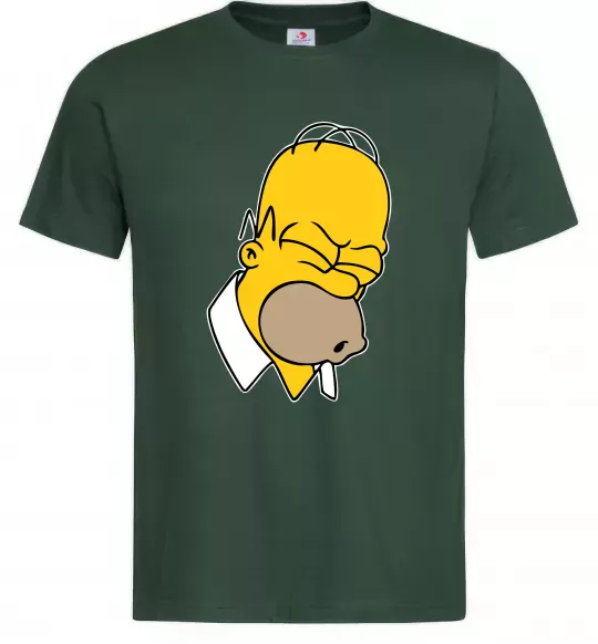 Чоловіча футболка Гомер Сімпсон Doh Темно-зелений фото