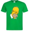 Чоловіча футболка Гомер Сімпсон Doh Зелений фото